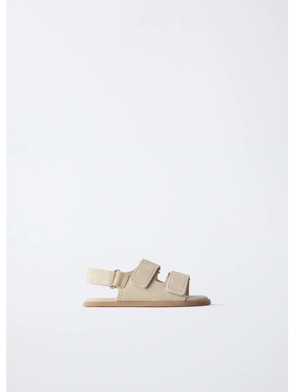 Zara Kids NWT Beige Double-Strap Velcro Sandals